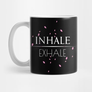 Inhale Exhale breathing Yoga Design Mug